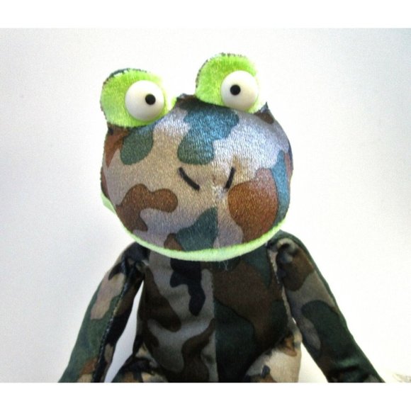 Vintage Irideskin Frog Heritage Collection by Ganz Camouflage Stuffed Plush NWT - Picture 4 of 10